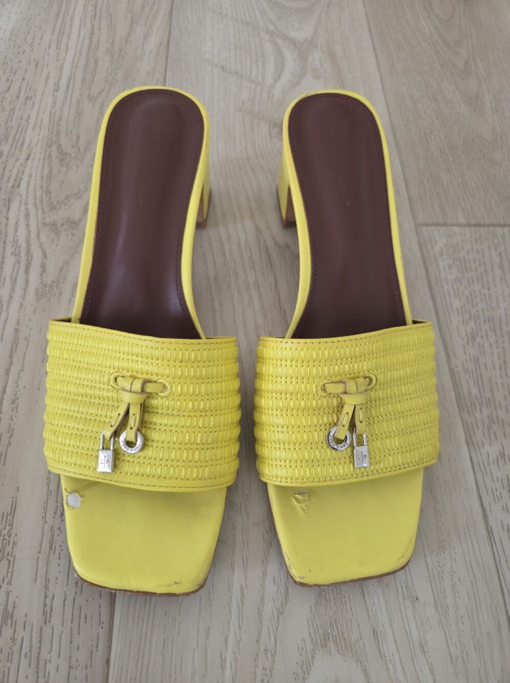 Loro Piana Women's Slide Sandals with Decorative Hardware